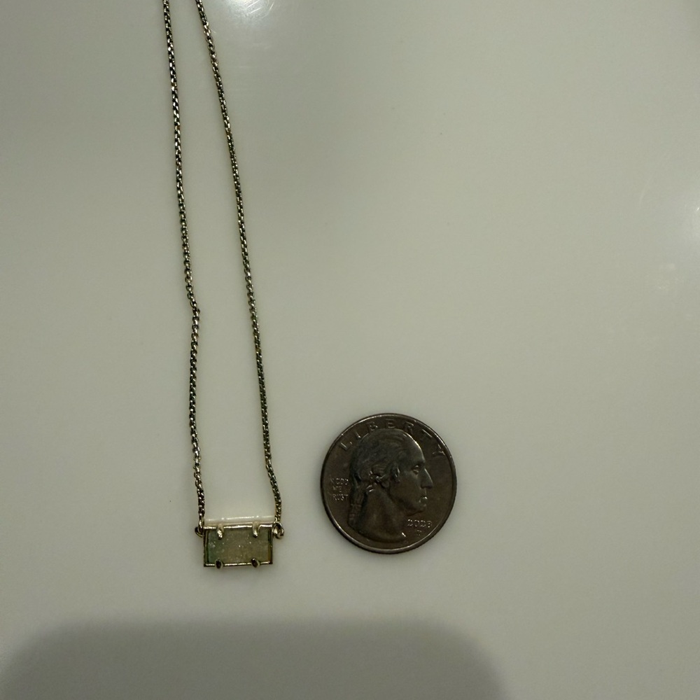 Kendra Scott AUTHENTIC Small Bar Gold with Drusy Necklace - Picture 5 of 5